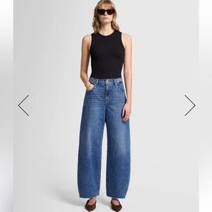 New 7 For‎ All Mankind 7FAM Bonnie Curvilinear Pomona High Waist Wide Leg Jeans
